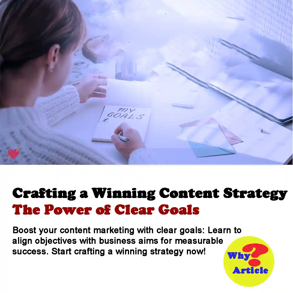 Crafting a Winning Content Strategy: The Power of Clear Goals Boost your content marketing with clear goals: Learn to align objectives with business aims for measurable success. Start crafting a winning strategy now!