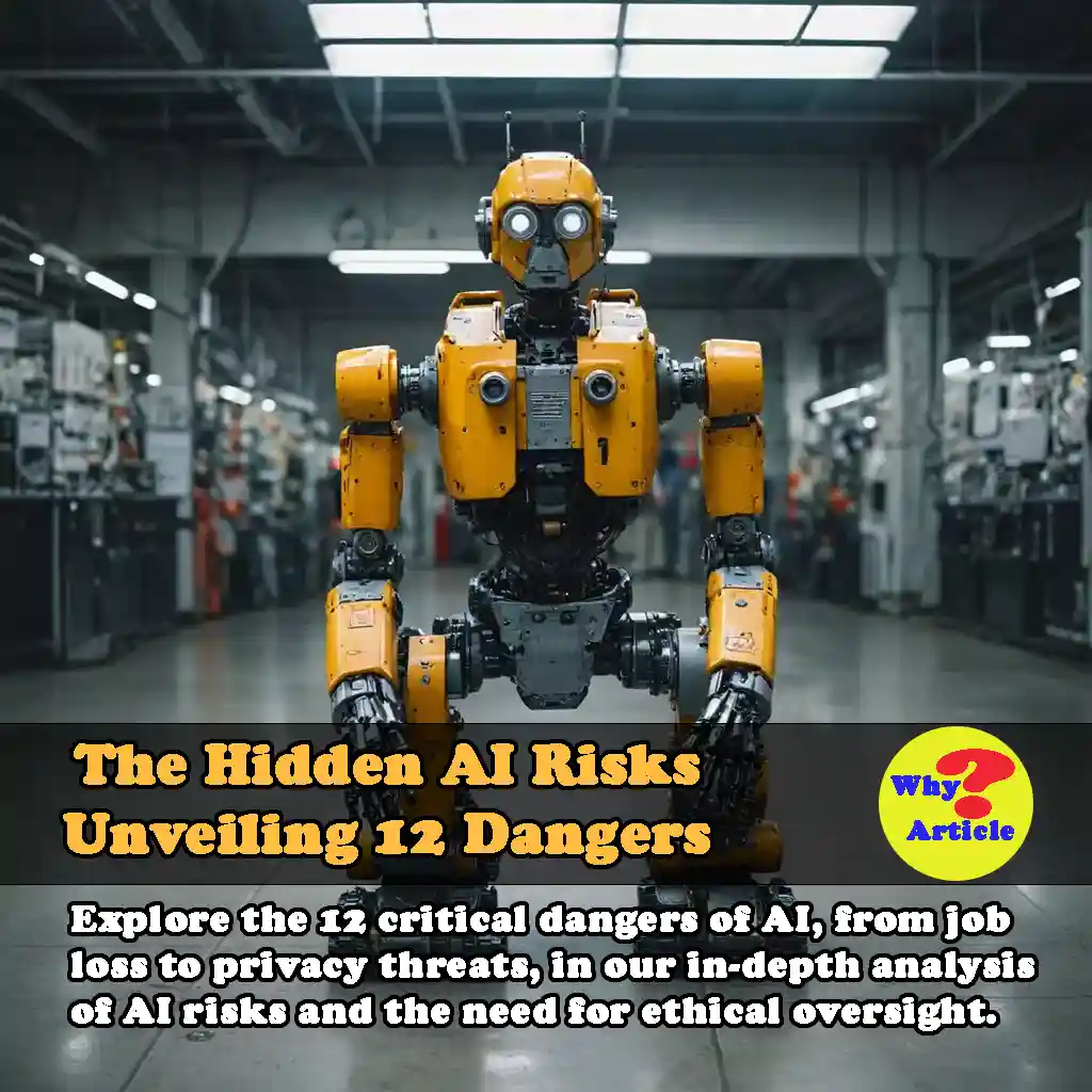 The Hidden AI Risks: Unveiling 12 Dangers Explore the 12 critical dangers of AI, from job loss to privacy threats, in our in-depth analysis of AI risks and the need for ethical oversight.