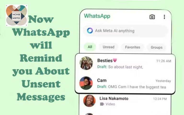 WhatsApp Introduces Message Drafts to Remind You About Unsent Messages