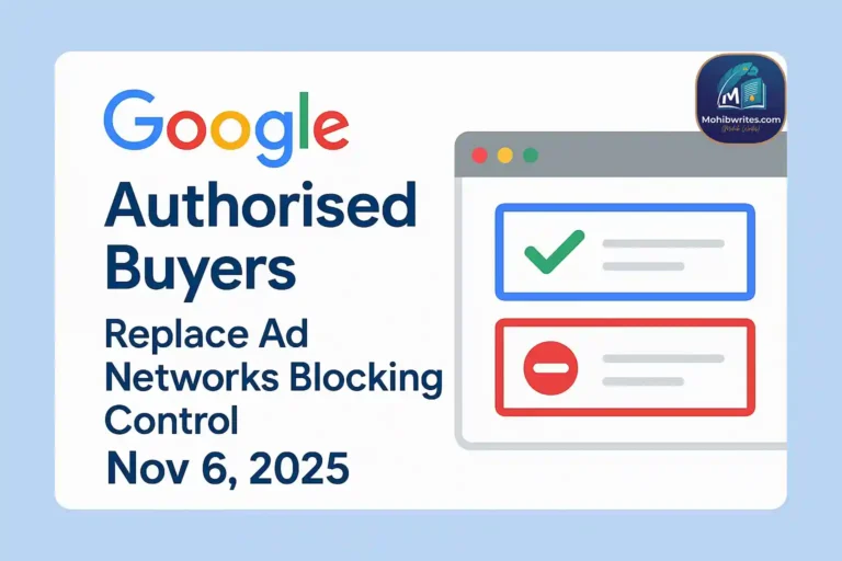 Google Authorised Buyers: Replace Ad Networks (Nov 6, 2025)