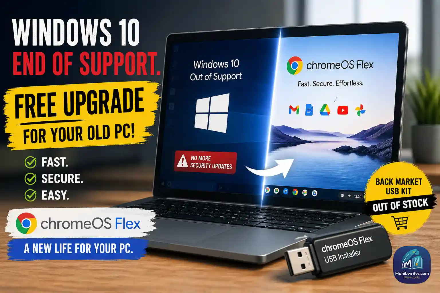 Windows 10 is out of support, and that changes the game for millions of older PCs. ChromeOS Flex is Google’s free, browser-first escape hatch: a practical way to keep decent hardware useful without forcing a risky Windows 11 workaround. Here’s what it is, who it fits, and what to do now that the Back Market USB kit is out of stock.