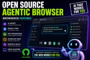 Open Source Agentic Browser: BrowserOS Features