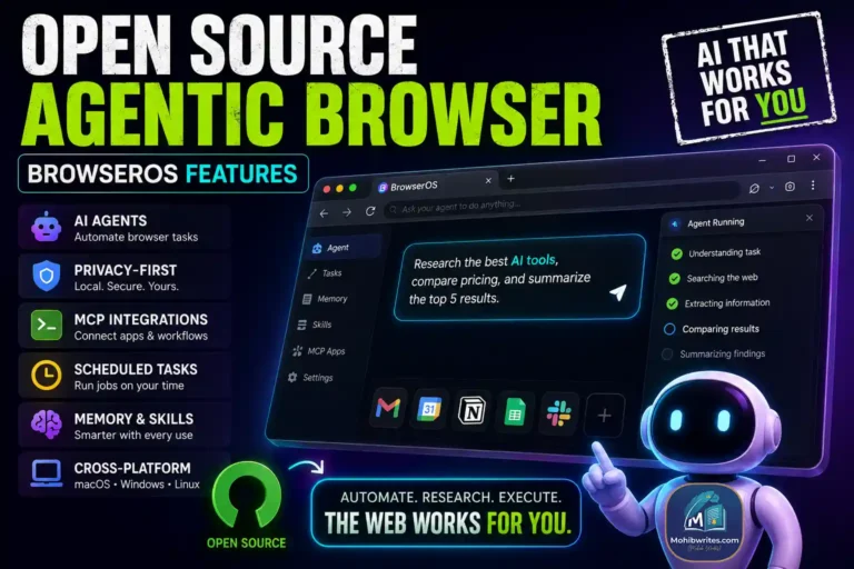 Open Source Agentic Browser: BrowserOS Features
